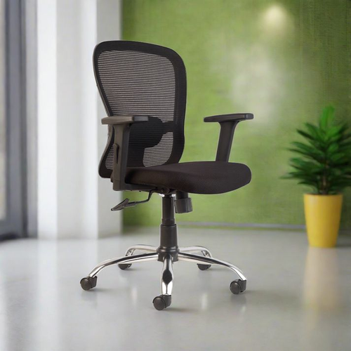 Aries C160 Mesh Mid back Office Chair [BLACK]
